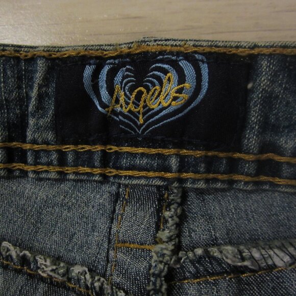 Angels Low Waist Wide Legged Y2K Embroidered Pocket Jeans - Picture 12 of 14